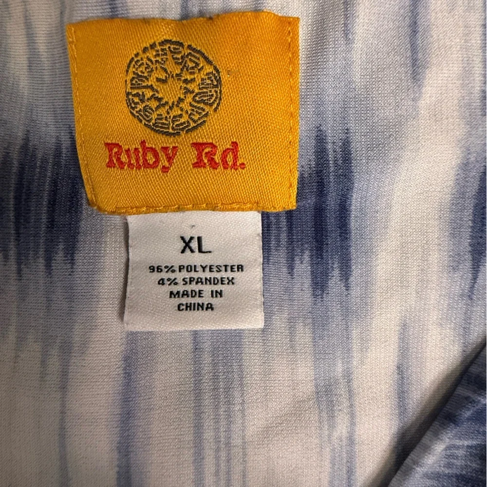 Ruby Rd. Navy and White Patterned Maxi Dress - Picture 4 of 5